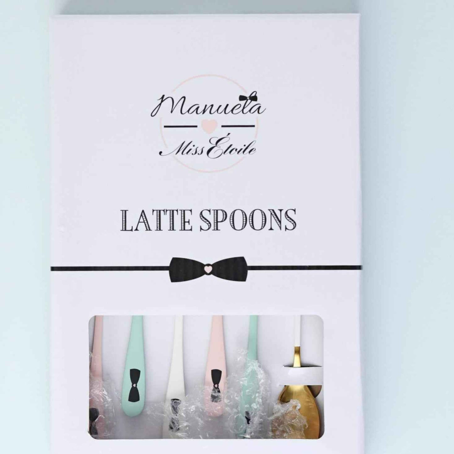 Manuela 🖤 Miss Étoile Latte Spoons with Bow Spoon Set