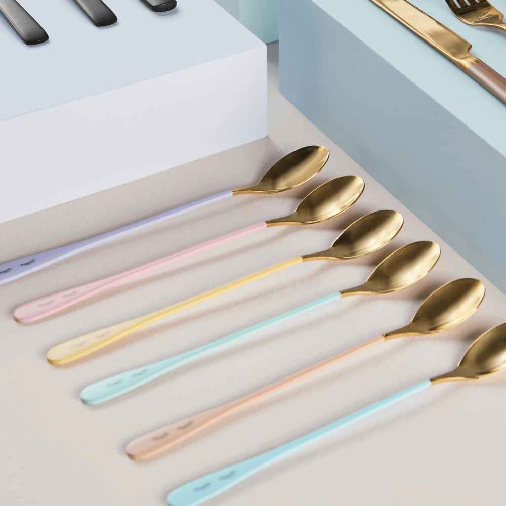 Manuela 🖤 Miss Étoile Pastel Rainbow Pretty Lash Latte Spoon Set