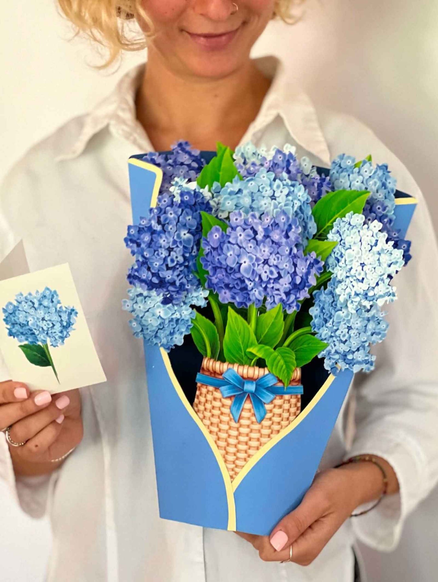 Nantucket Hydrangeas Greeting Card by FreshCut Paper LLC