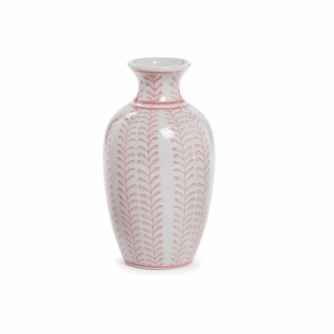 Pink Chinoiserie Hand-Painted Porcelain Vases - Flair Flower Bar & Studio
