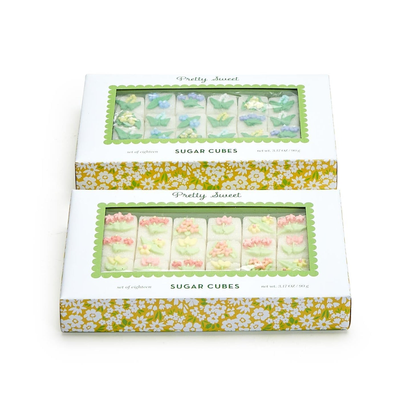 Pretty Sweet Set of 18 Hand-Decorated Sugar Cubes in Gift Box Assorted - Flair Flower Bar & Studio