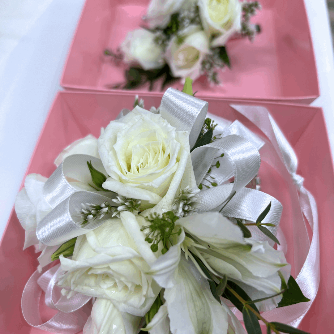 Prom Homecoming Coordinating Corsage & Boutonniere Set - Neutral - Flair Flower Bar & Studio - Cincinnati - Northern Kentucky - Florence