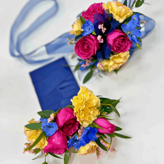 Prom Homecoming Coordinating Corsage & Boutonniere Set - Vibrant - Flair Flower Bar & Studio