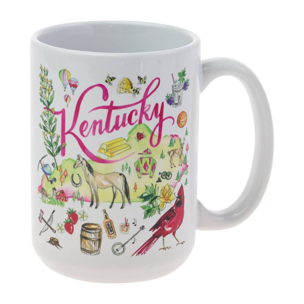 Rosanne Beck Kentucky Collection 15 oz Ceramic Mug - Flair Flower Bar & Studio