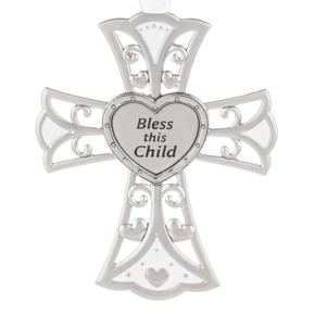 Serenity Lamb with Crib Cross Christening or Baptism Gift