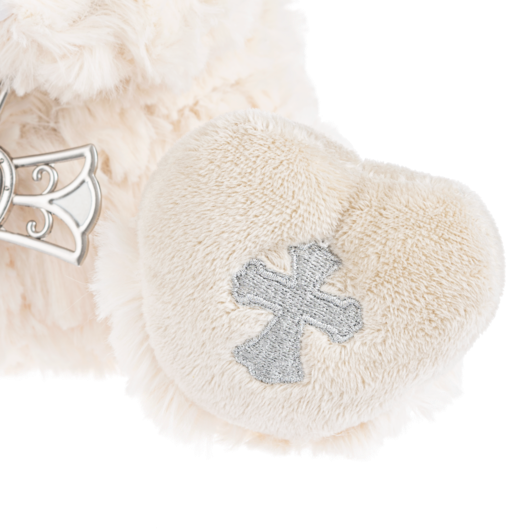 Serenity Lamb with Crib Cross Christening or Baptism Gift