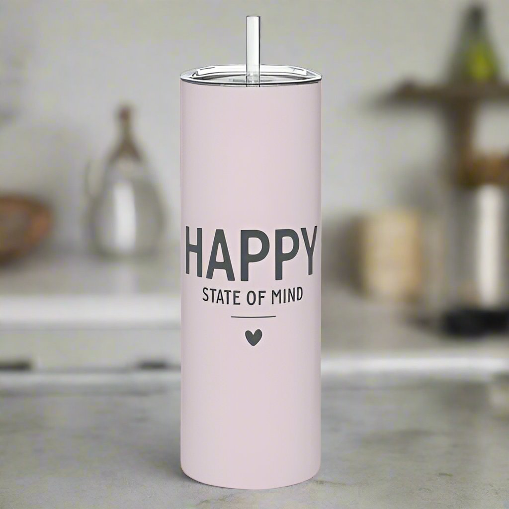 Skinny Tumbler - Happy - Flair Flower Bar & Studio