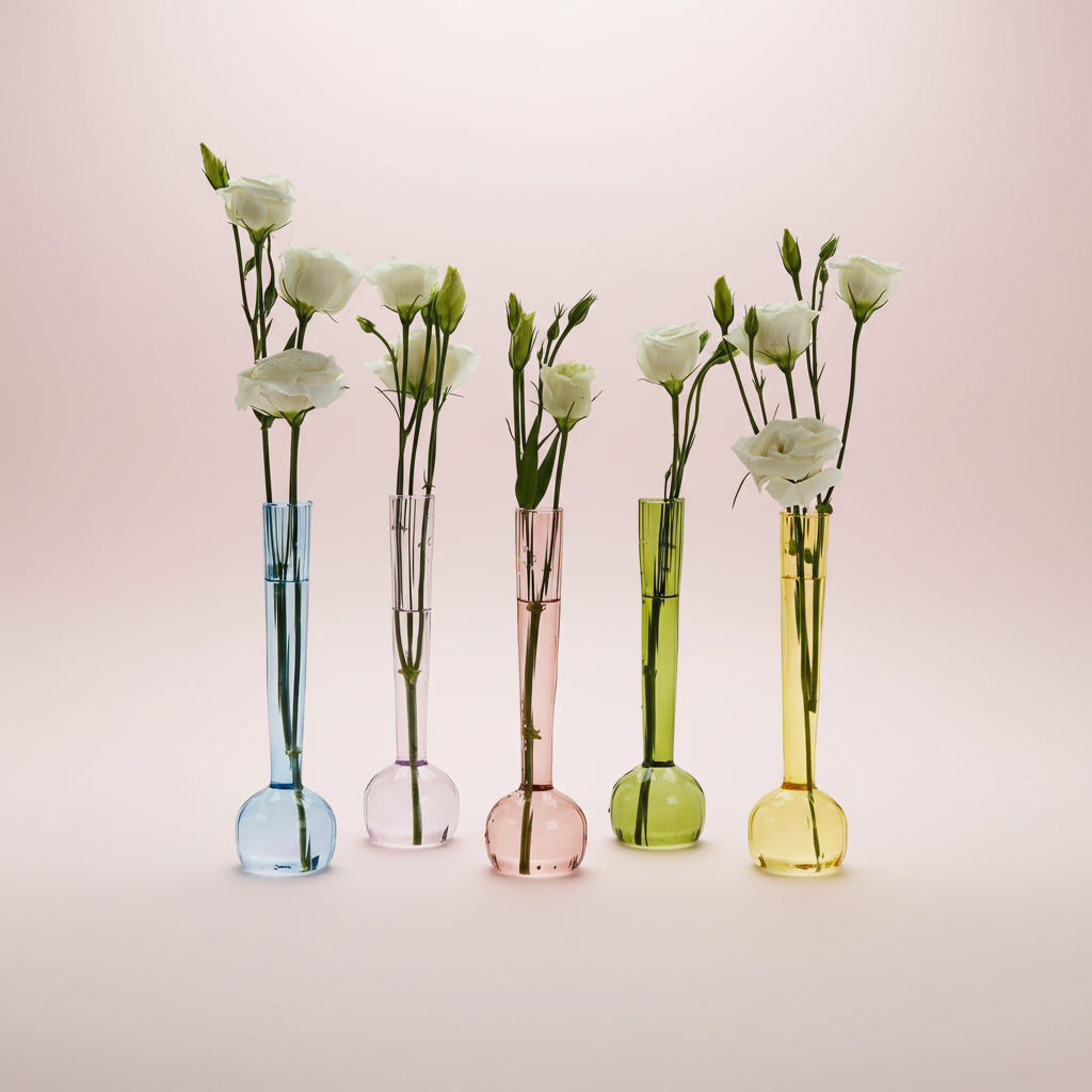 Swirl Hand-Blown Glass Bud Vase - Flair Flower Bar & Studio