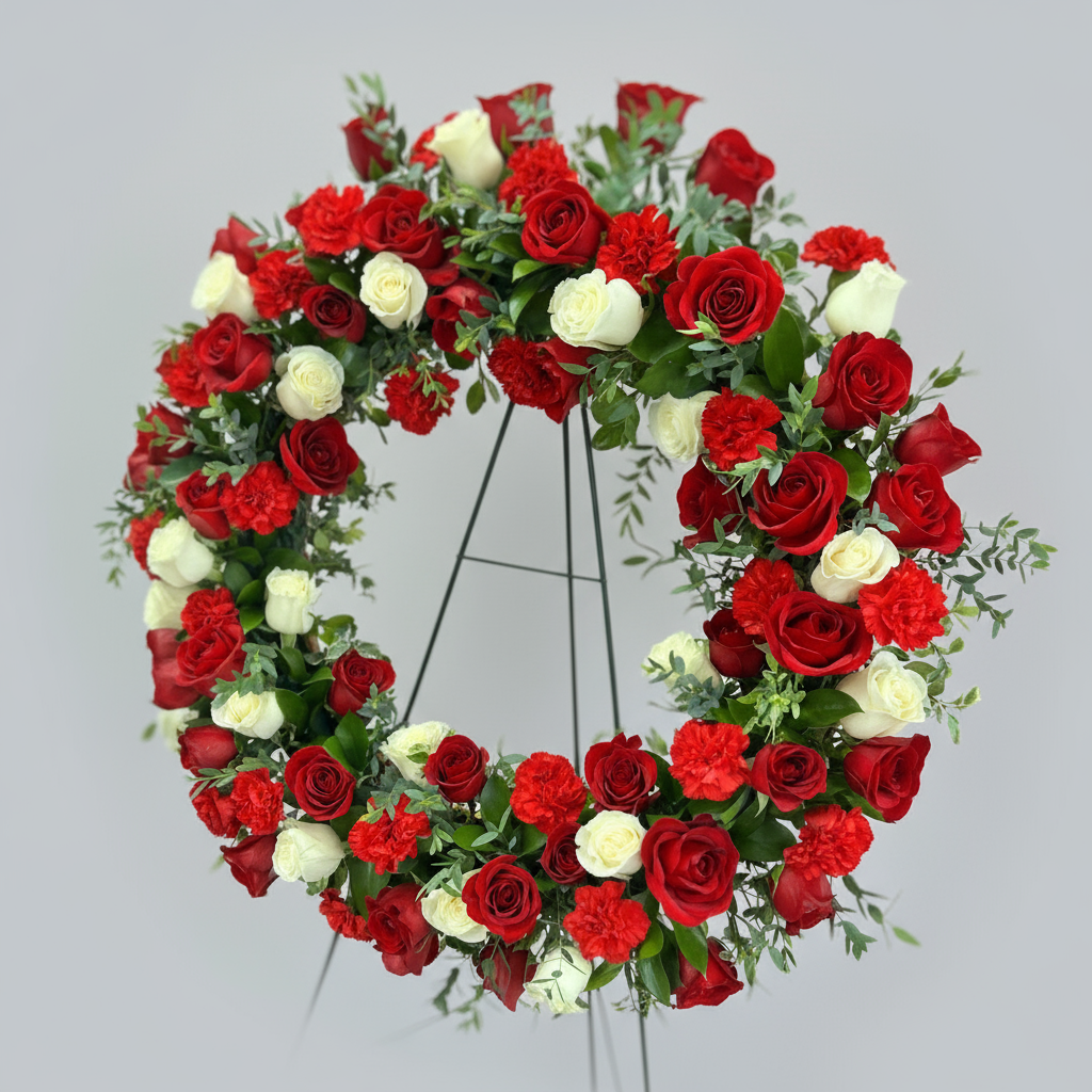 Sympathy Tribute Funeral Wreath - Elegant Funeral Wreath for Remembering Loved Ones