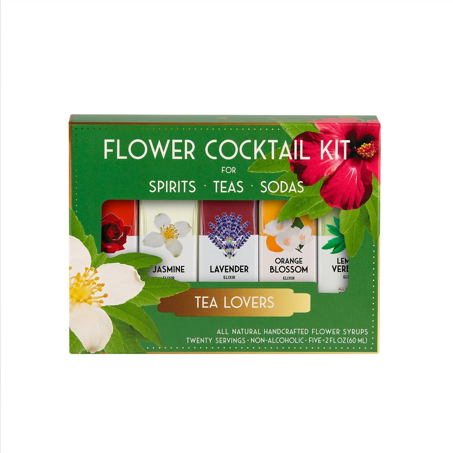 Tea Lovers Cocktail Kit. 5-Pack Flower Syrups. - Flair Flower Bar & Studio