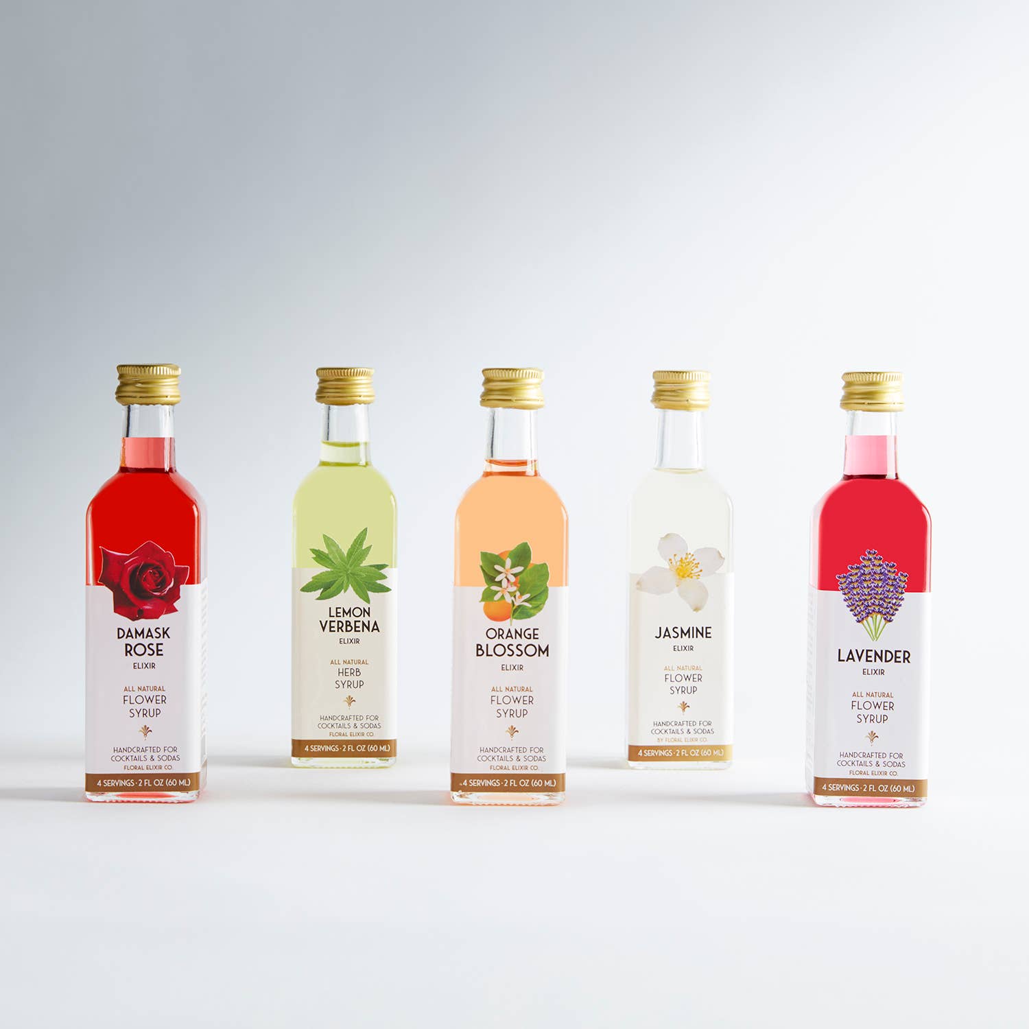 Tea Lovers Cocktail Kit. 5-Pack Flower Syrups. - Flair Flower Bar & Studio
