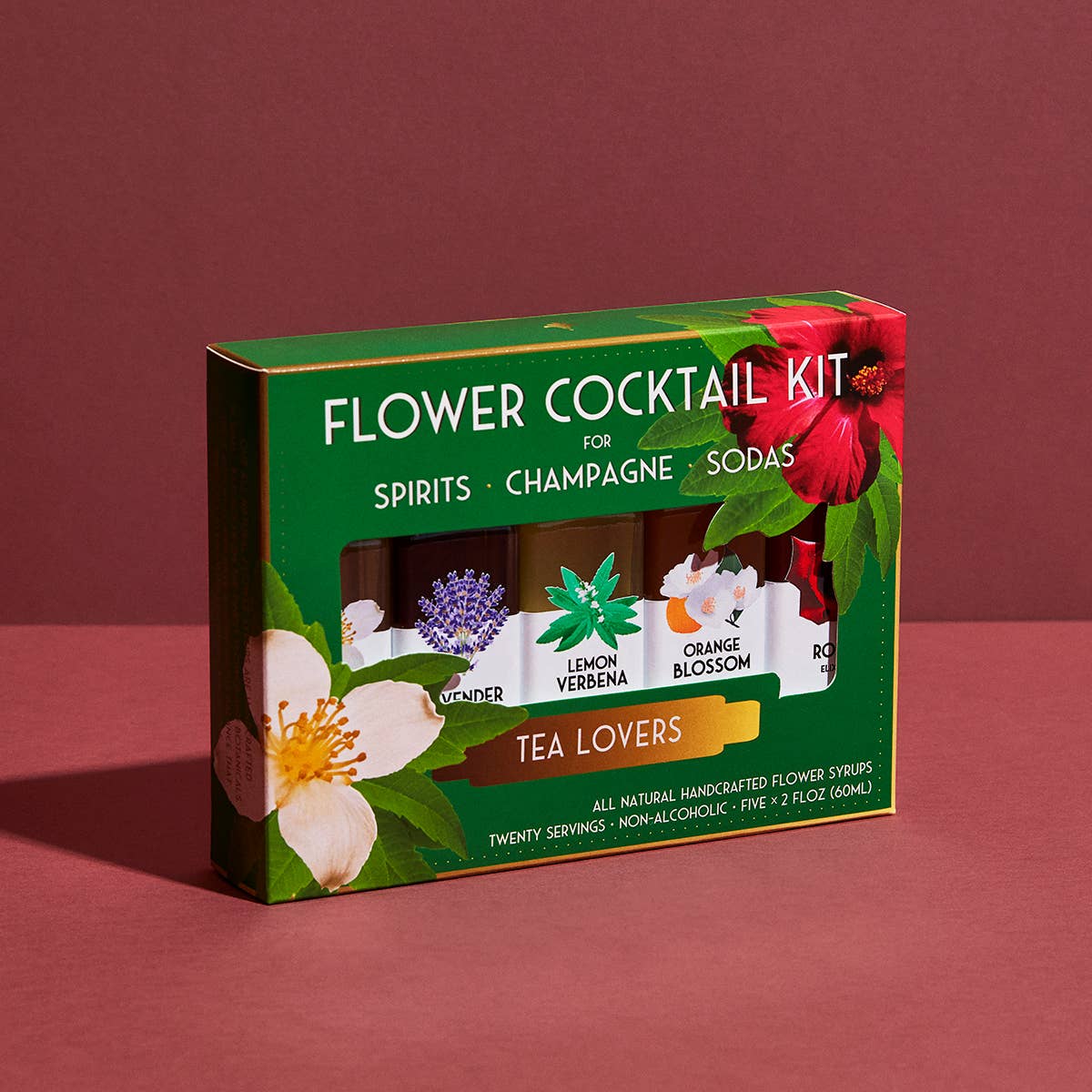 Tea Lovers Cocktail Kit. 5-Pack Flower Syrups. - Flair Flower Bar & Studio