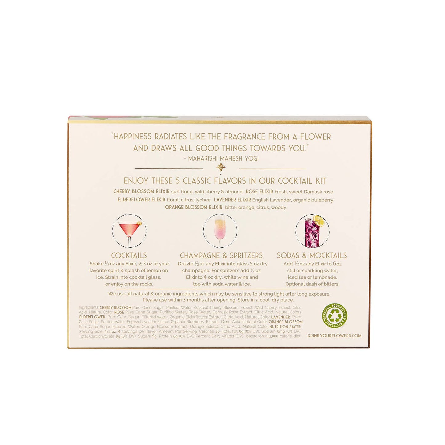 The Classics Flower Cocktail Kit. 5-Pack Flower Syrups. - Flair Flower Bar & Studio