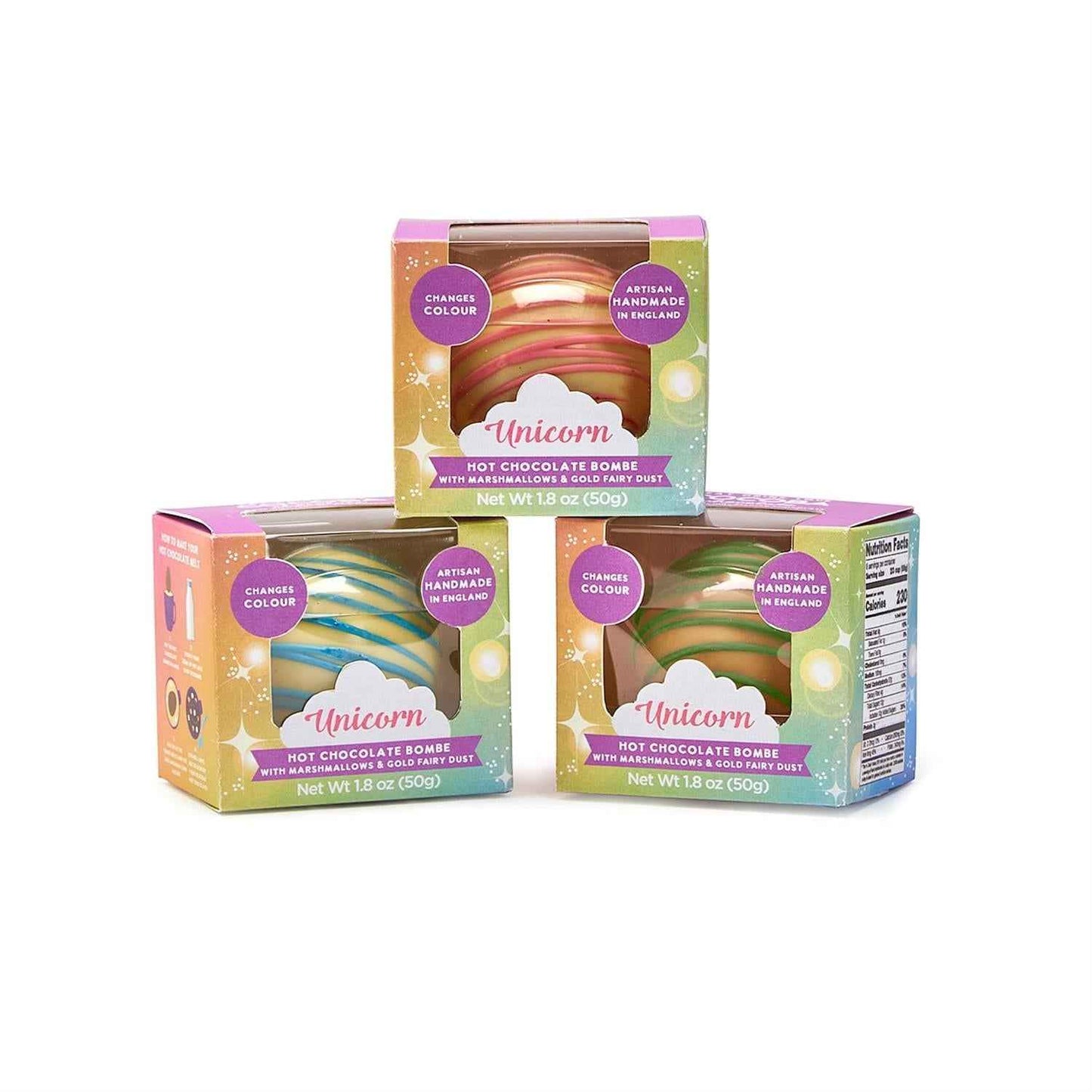 Unicorn Color Surprise Hot Chocolate Cocoba Bombe