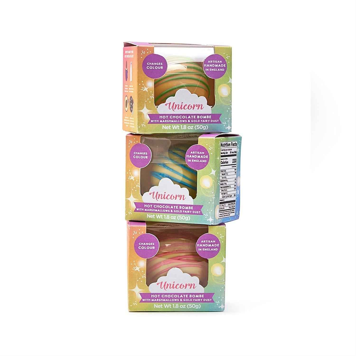 Unicorn Color Surprise Hot Chocolate Cocoba Bombe