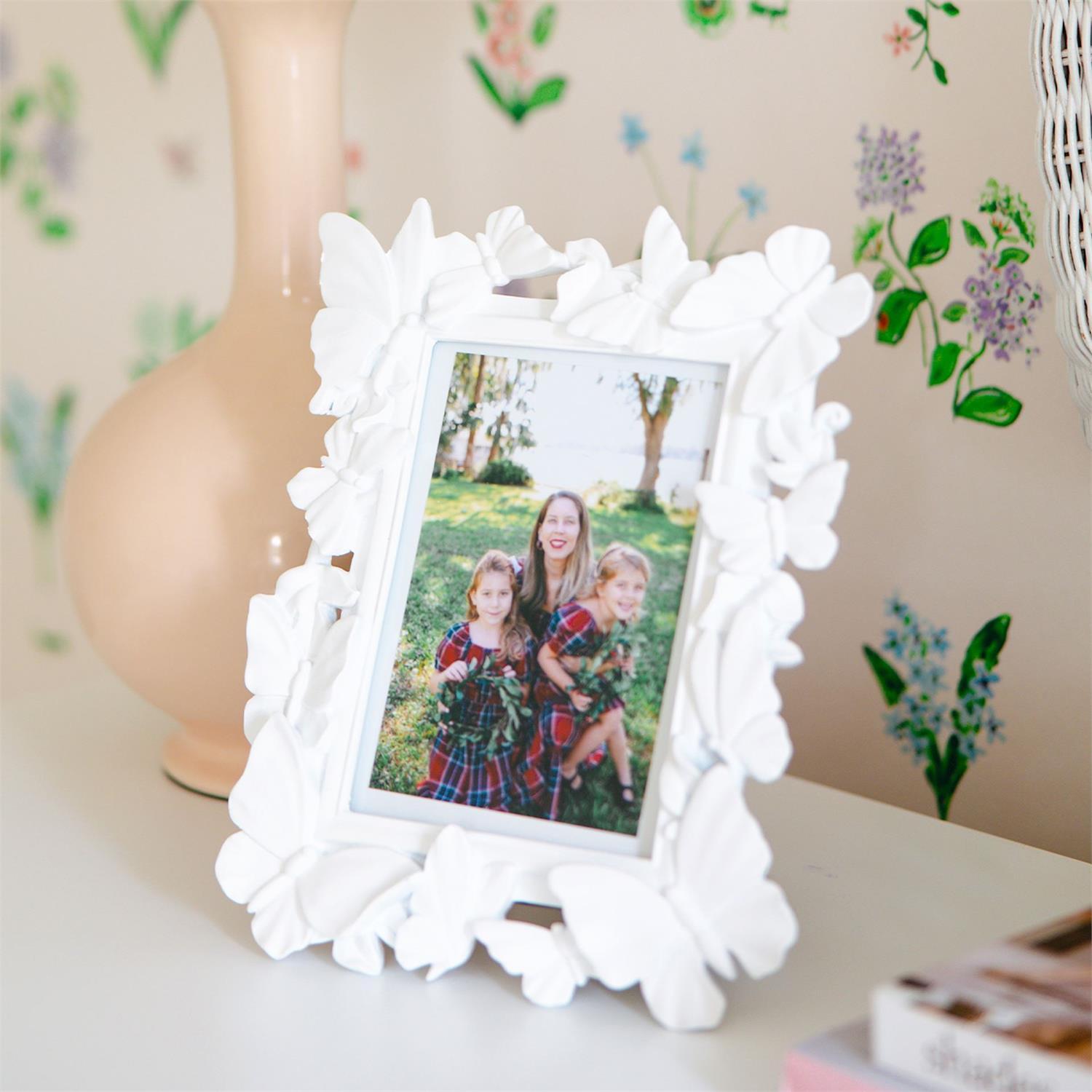 White Butterfly Photo Frame - Flair Flower Bar & Studio