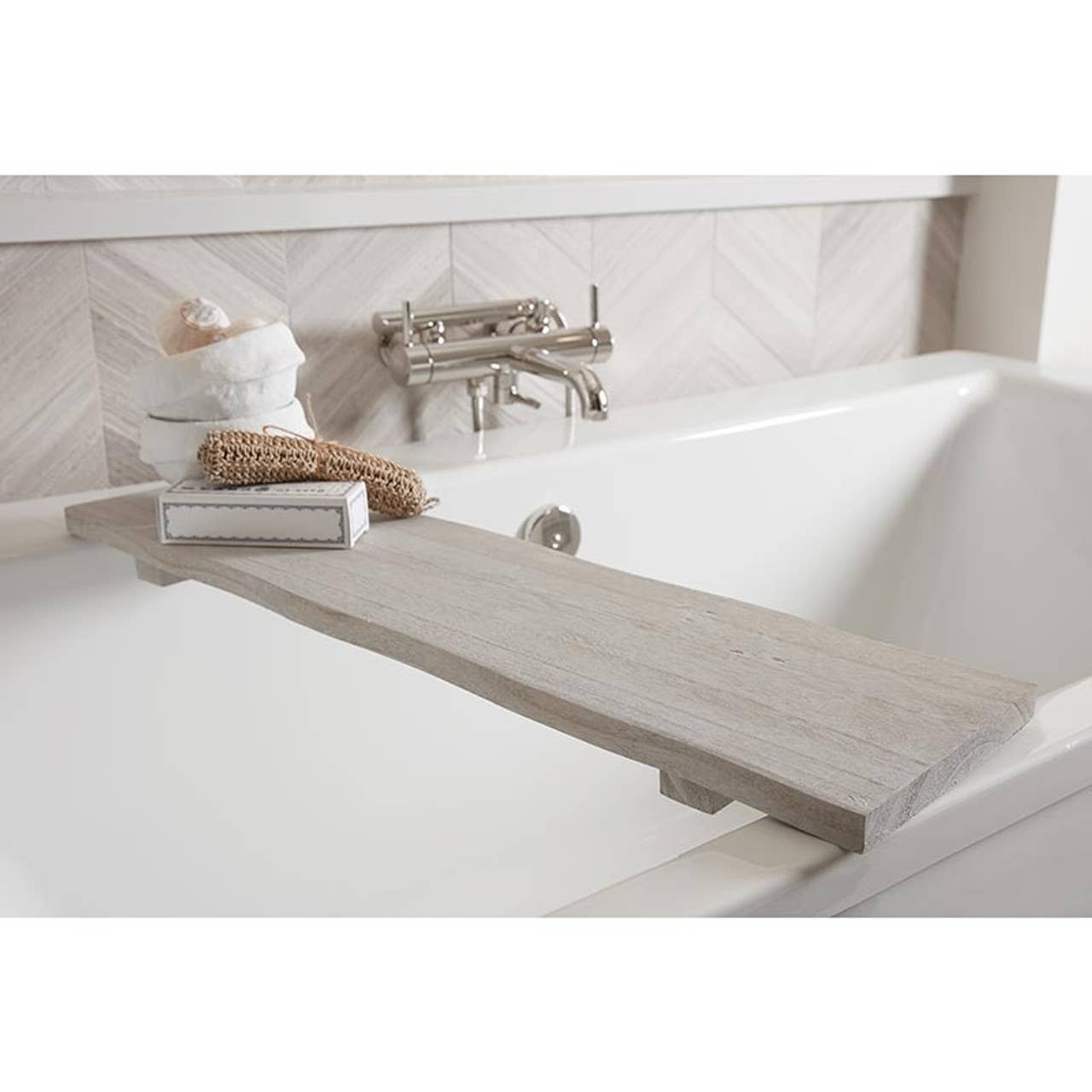 Wood Bath Board - Grey - Flair Flower Bar & Studio