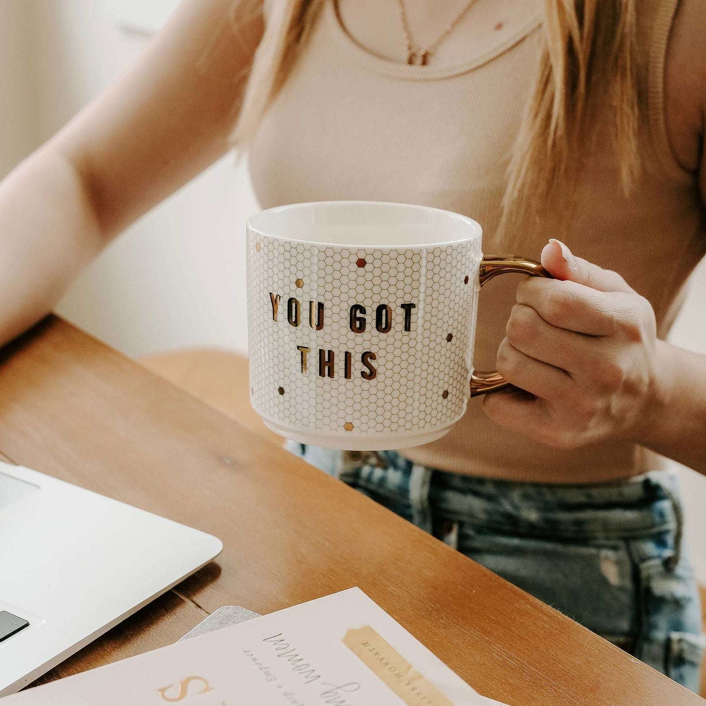 You Got This Gold Tile Coffee Mug - Flair Flower Bar & Studio