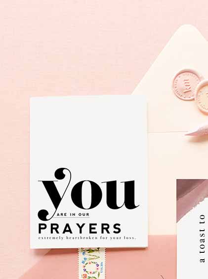 You Are In Our Prayers - Sympathy & Friendship Greeting Card - Flair Flower Bar & Studio
