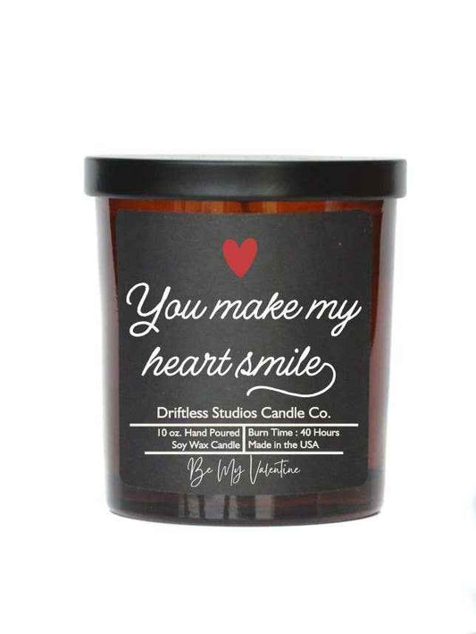 You Make My Heart Smile Soy Wax Candle - Valentines Day