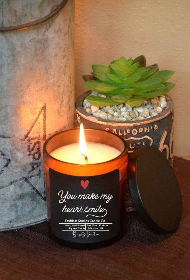 You Make My Heart Smile Soy Wax Candle - Valentines Day