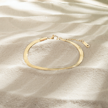 Gold PVD Chain Bracelets | Figaro, Paperclip & Herringbone