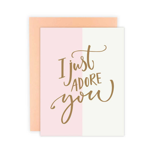 I Just Adore You Colorblock Greeting Card