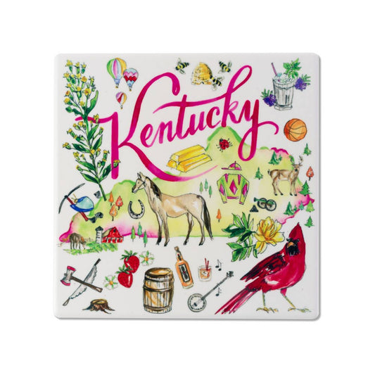 Rosanne Beck Kentucky Collection Ceramic Coaster