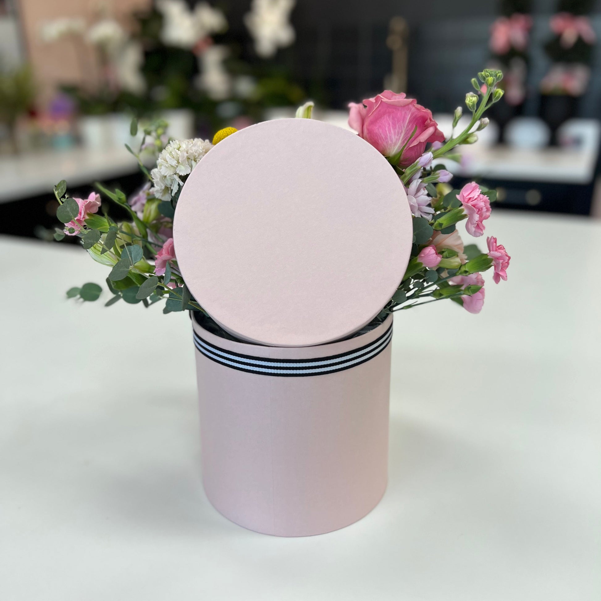 Back view of La Fleur Box Arrangement | Flair Flower Bar in Florence, Kentucky
