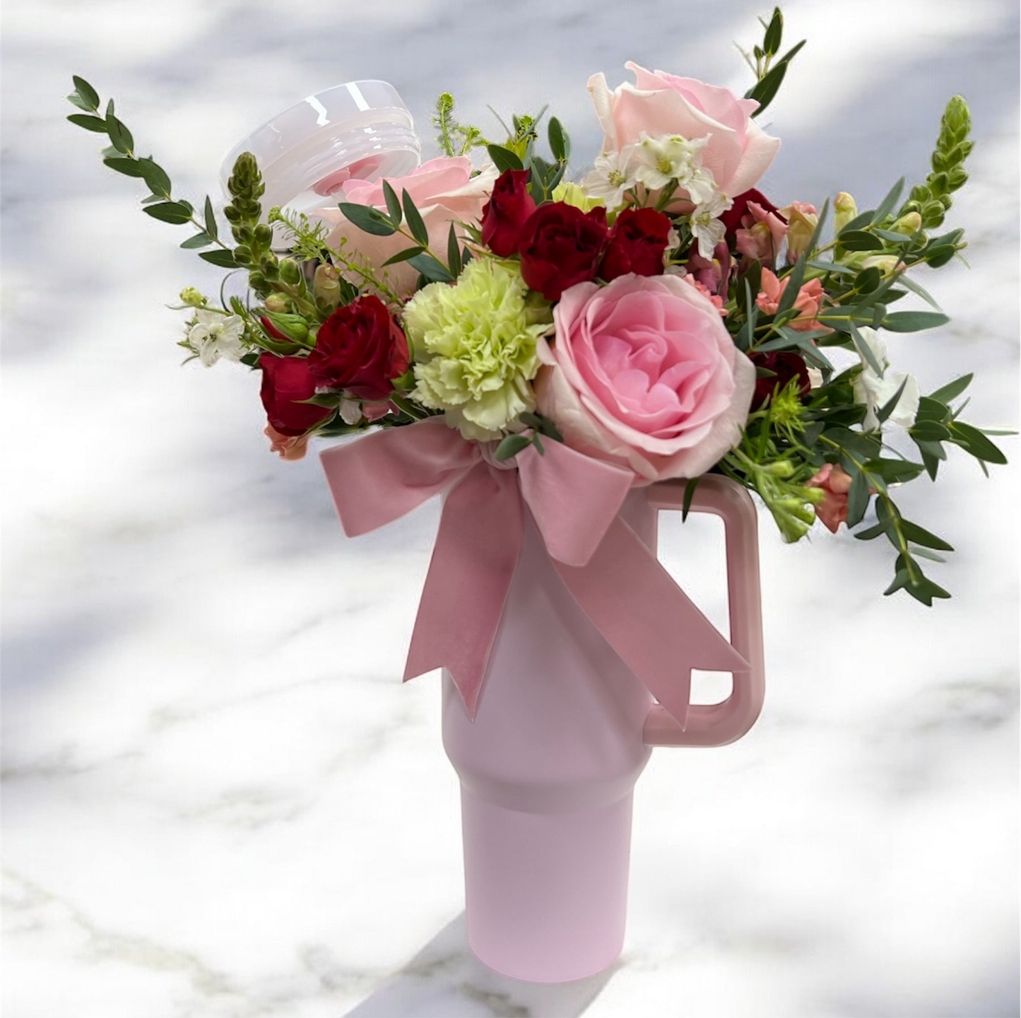 Bloom & Sip Tumbler Arrangement