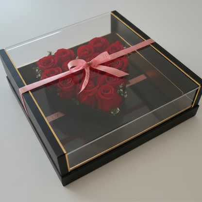 The Blooming Heart Box Rose Arrangement