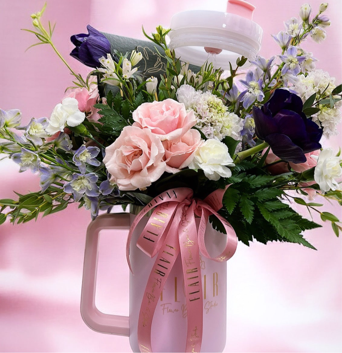 Bloom & Sip Tumbler Arrangement