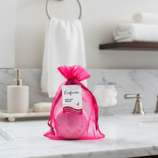 Fizz & Foam Handmade Bath Bomb 6.5oz - Let's Get Naked - Flair Flower Bar & Studio