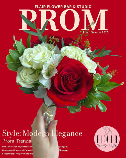 Prom Homecoming Coordinating Petite Bouquet & Boutonniere Set