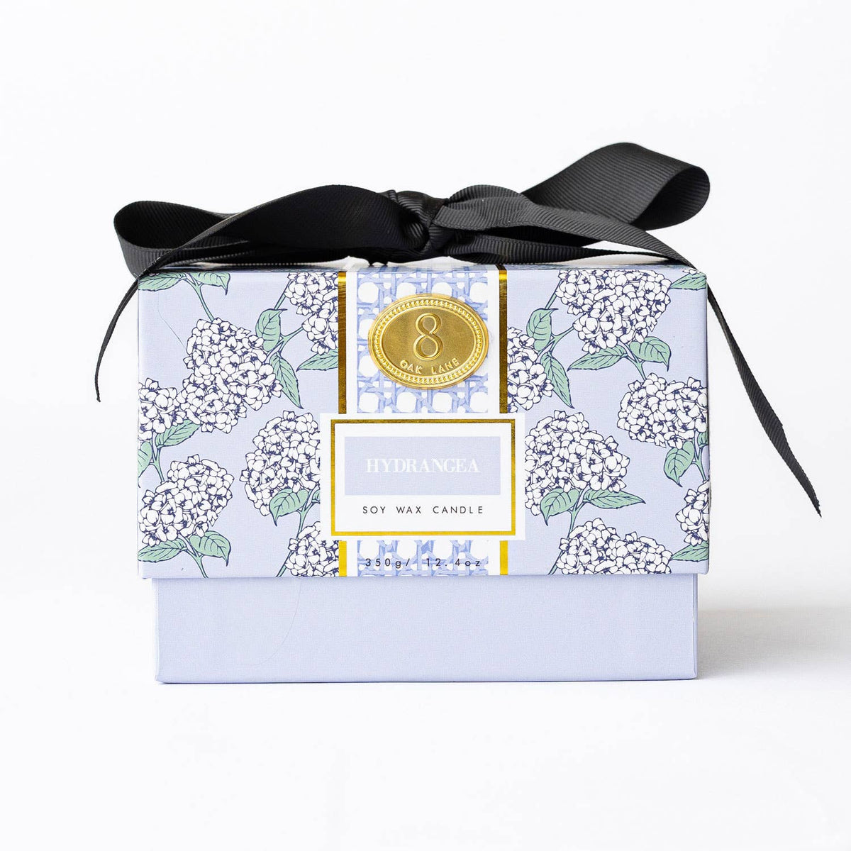Blooming Hydrangea & Tea Leaves 3-Wick Soy Candle, Boxed