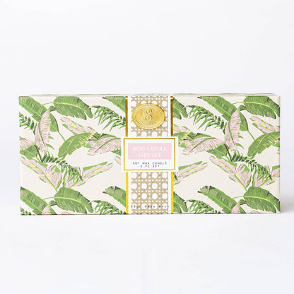 Banana Leaf 3-Piece Soy Votive Candle Gift Set