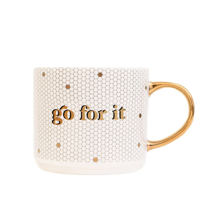 Go For It Gold Tile Coffee Mug - Flair Flower Bar & Studio