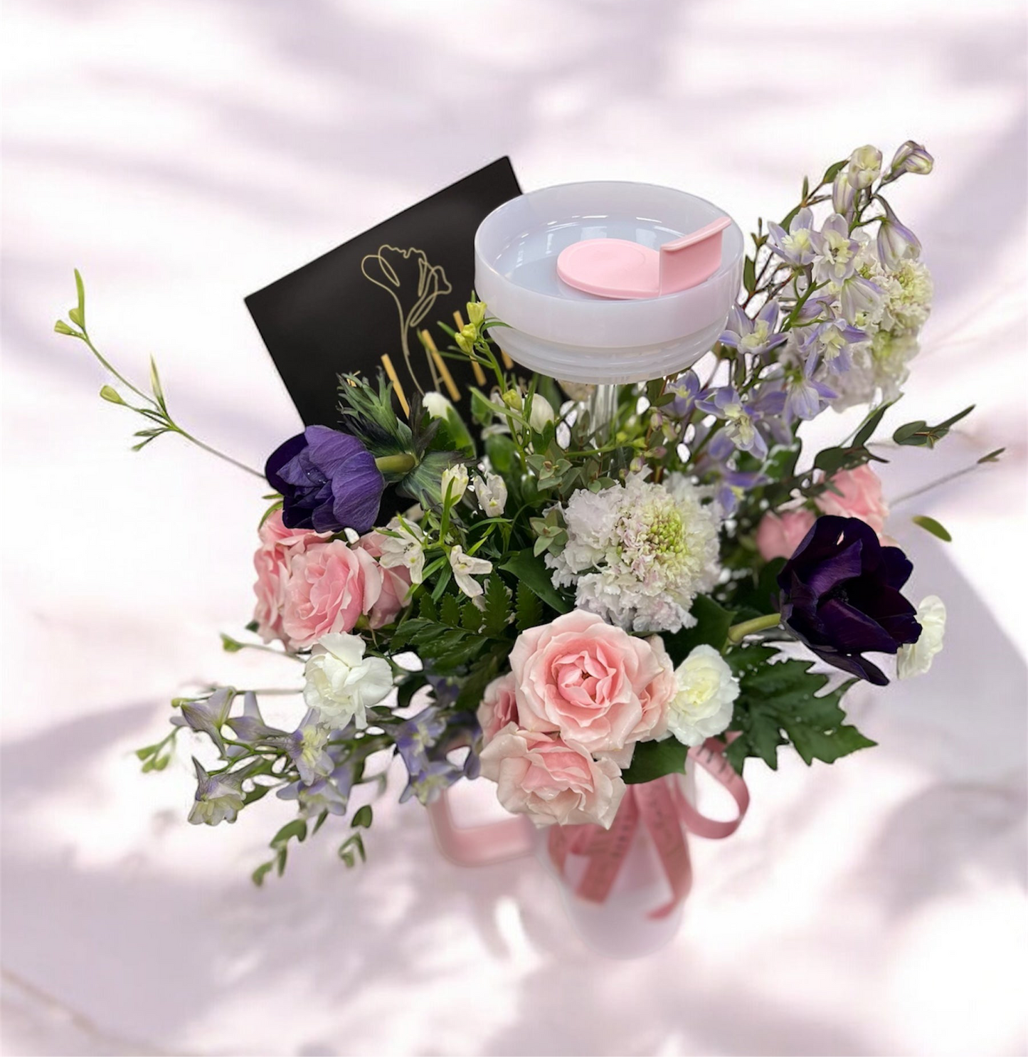 Bloom & Sip Tumbler Arrangement