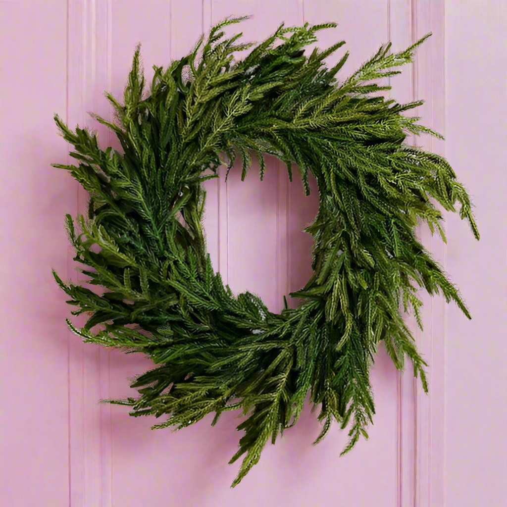 26" Christmas Faux Pine Wreath - Flair Flower Bar & Studio
