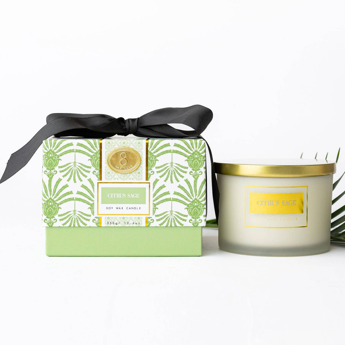 Citrus Sage 3-Wick Soy Candle, Boxed