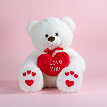 Cream colored 36 inch I Love You Bear - luxury plush Valentine's Day gift