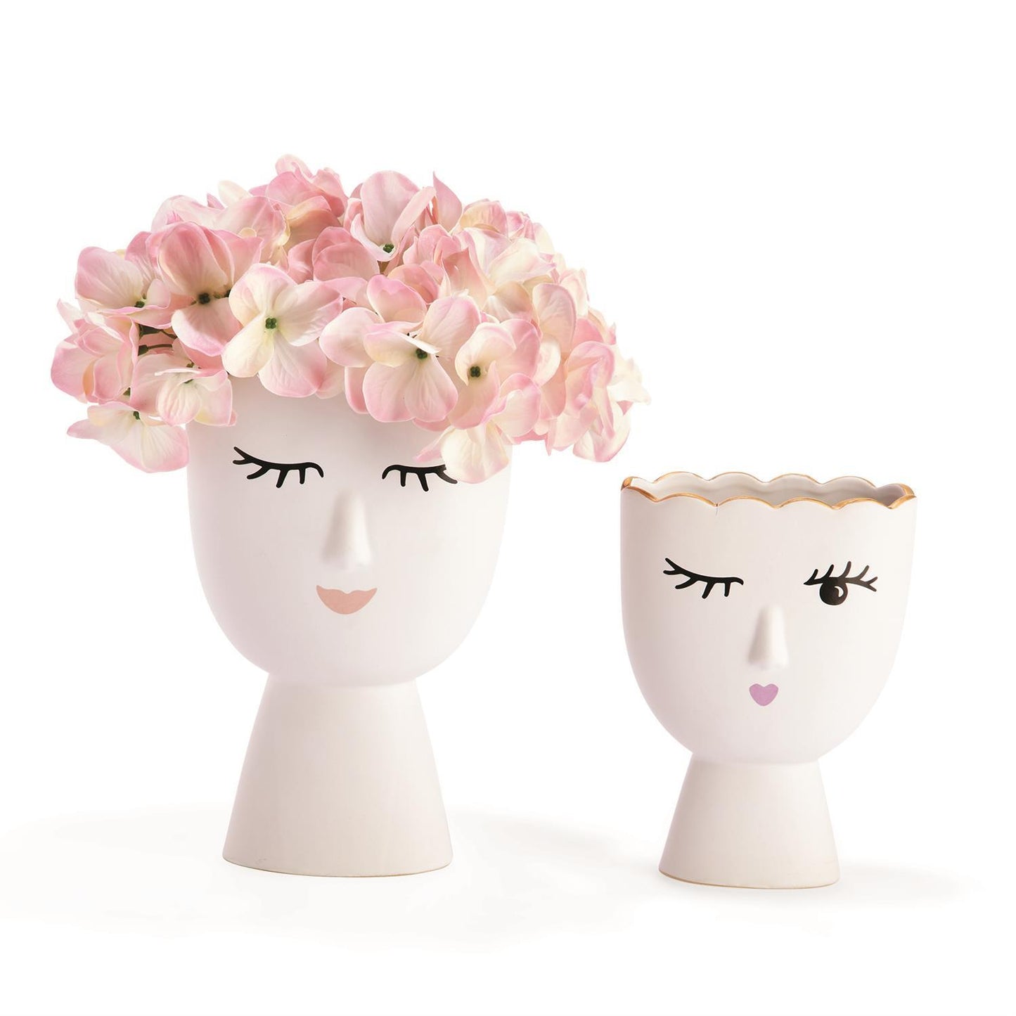 Coquette Face Porcelain Vases