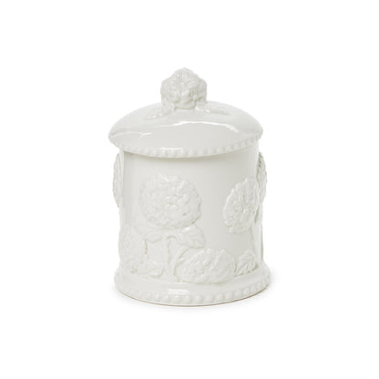 Porcelain Hydrangea Relief Filled Soy Wax Candle with Fresh Blooms Scent in Gift Box