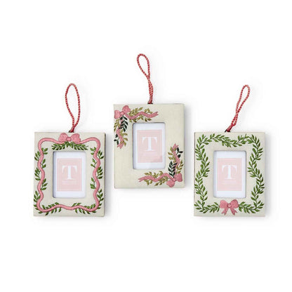 Embroidered Keepsake Hanging Frame Ornament – 3 Assorted Designs
