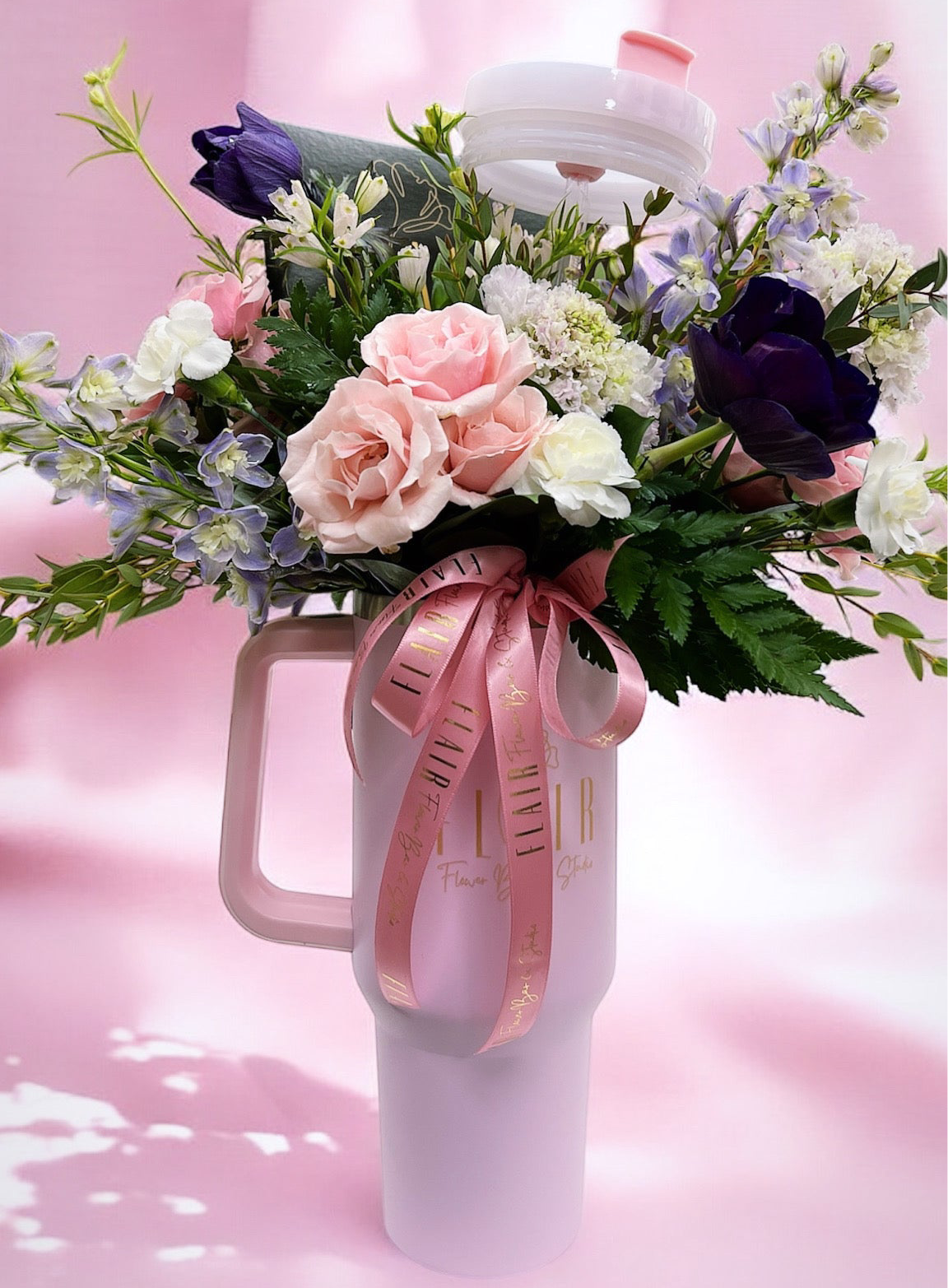 Bloom & Sip Tumbler Arrangement