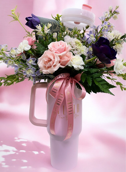 Bloom & Sip Tumbler Arrangement