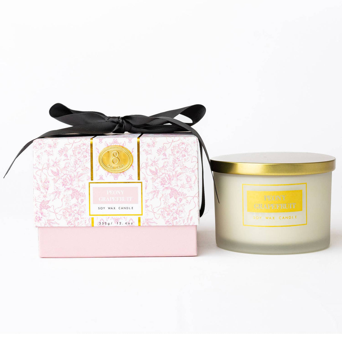 Peony Grapefruit 3-Wick Soy Candle, Boxed