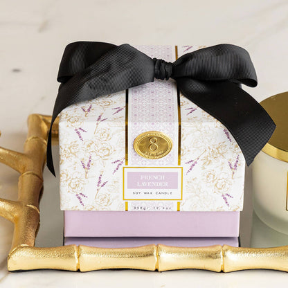 French Lavender 3-Wick Soy Candle, Boxed