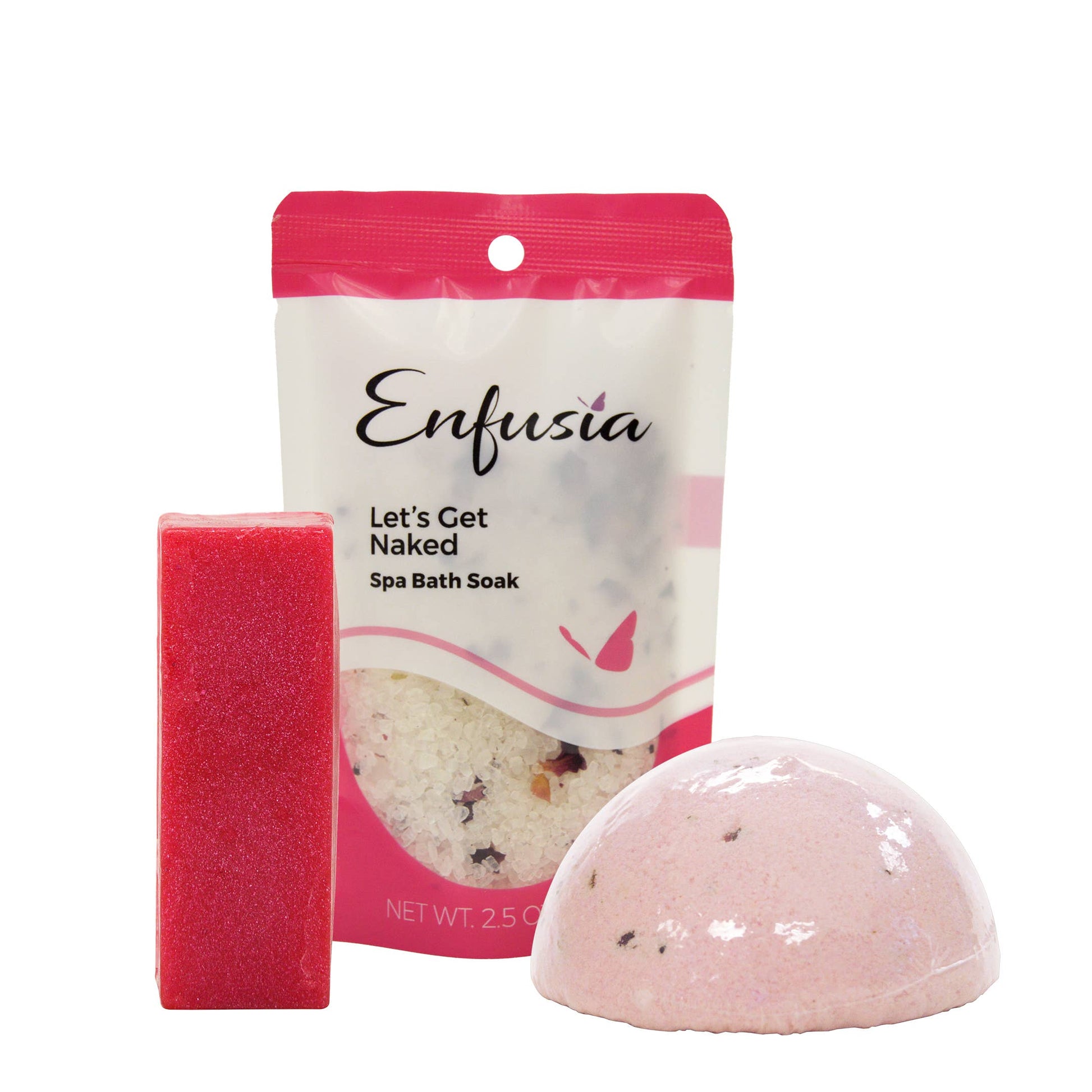 Salt, Soap, & Mini Bath Bomb Gift Set - Let's Get Naked - Flair Flower Bar & Studio - Cincinnati - Northern Kentucky - Florence