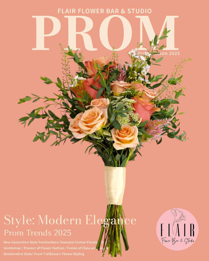 Prom Homecoming Coordinating Petite Bouquet & Boutonniere Set